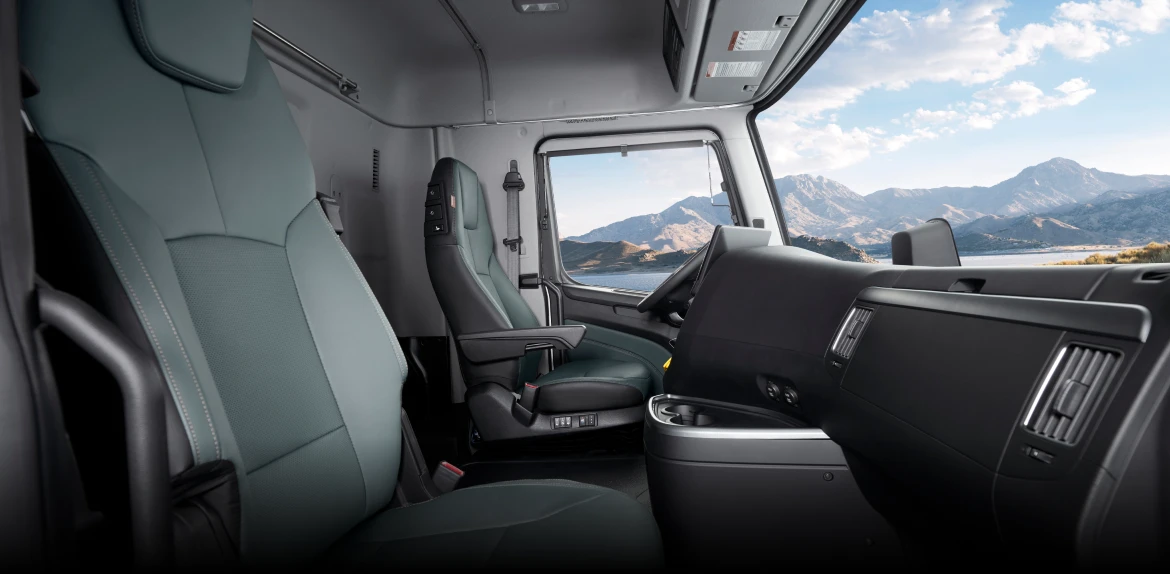 Interior of Hyundai XCIENT Fuel Cell Tractor