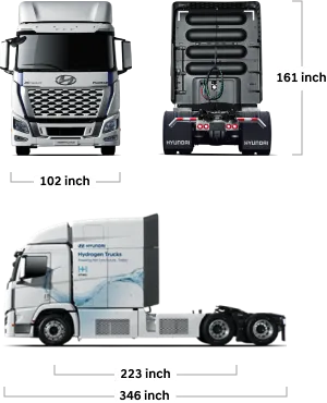 Specs of Hyundai XCIENT Fuel Cell Tractor