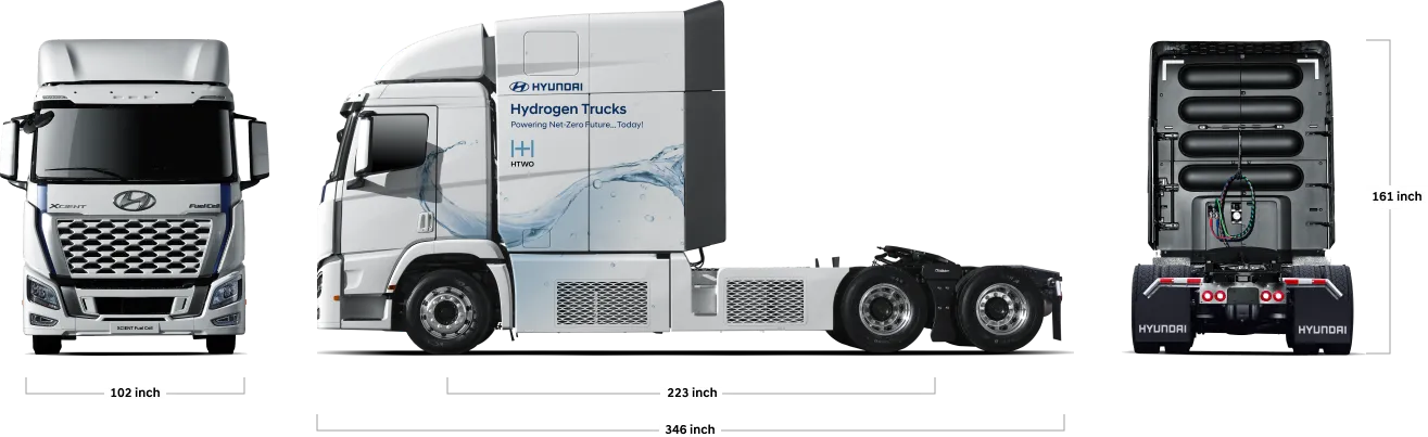Specs of Hyundai XCIENT Fuel Cell Tractor